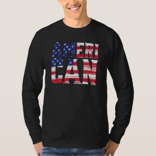 Patriotisk amerikansk grunge USA-flagga T Shirt