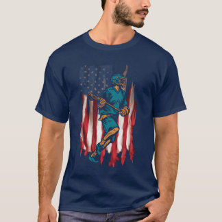 Patriotisk amerikansk idrottsflagga atletisk spela t shirt