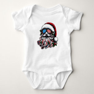 Patriotisk/amerikansk jultomten t shirt