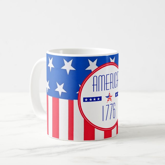 Patriotisk amerikansk kaffemugg (Framsida vänster)