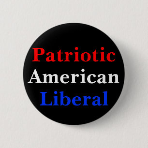 Patriotisk amerikansk liberal knapp
