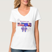 Patriotisk Amerikansk Mamma Röd Vit & Blå