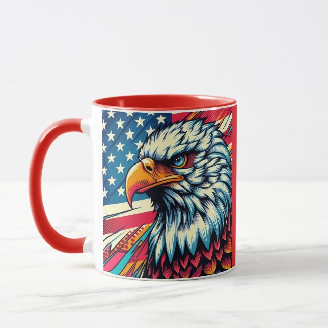   Patriotisk amerikansk mugg (Vänster)