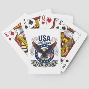 Patriotisk Amerikansk Örn 250 År 1776-2026 Casinokort