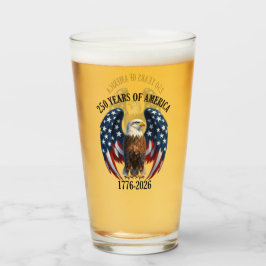 Patriotisk Amerikansk Örn 250 År 1776-2026 Glaskopp