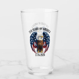 Patriotisk Amerikansk Örn 250 År 1776-2026 Glaskopp