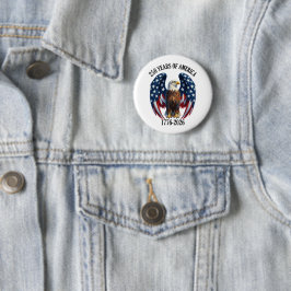 Patriotisk Amerikansk Örn 250 År 1776-2026 Knapp