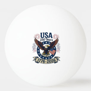 Patriotisk Amerikansk Örn 250 År 1776-2026 Pingisboll