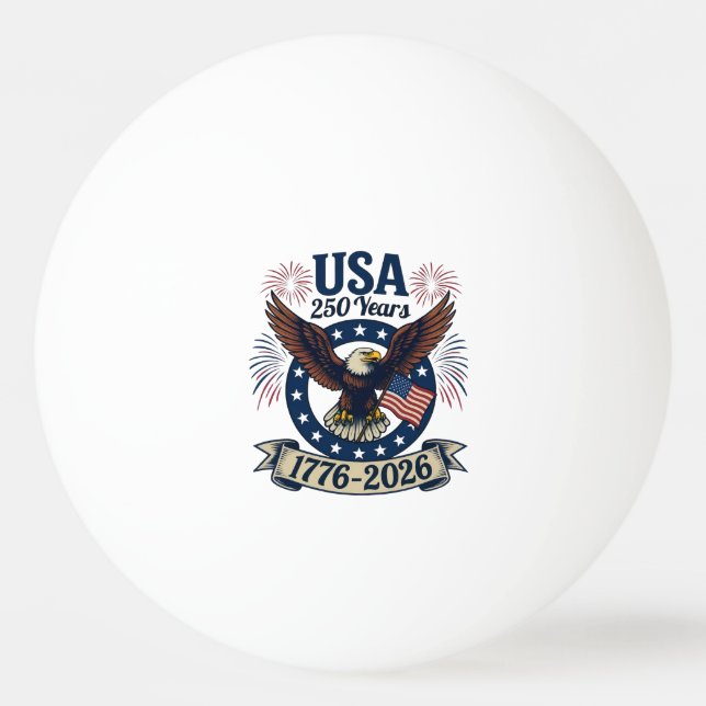 Patriotisk Amerikansk Örn 250 År 1776-2026 Pingisboll (Framsidan)