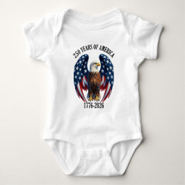 Patriotisk Amerikansk Örn 250 År 1776-2026 T Shirt