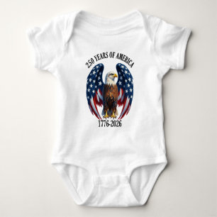 Patriotisk Amerikansk Örn 250 År 1776-2026 T Shirt