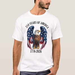 Patriotisk Amerikansk Örn 250 År 1776-2026 T Shirt