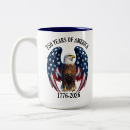 Patriotisk Amerikansk Örn 250 År 1776-2026 Två-Tonad Mugg