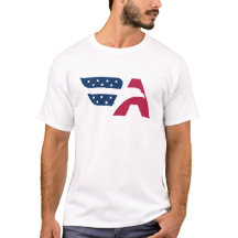 Patriotisk amerikansk örn Bokstav A Flagga