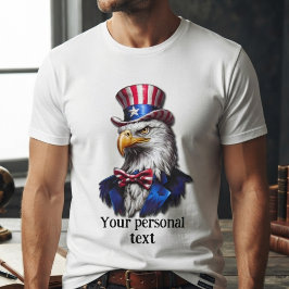 Patriotisk Amerikansk Örn Din Personliga Text T Shirt