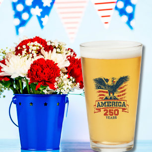 Patriotisk Amerikansk Örn Glad 250-årsjubileum Glaskopp
