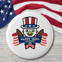 Patriotisk Amerikansk Örn Glad 250-årsjubileum