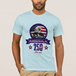 Patriotisk Amerikansk Örn Glad 250-årsjubileum T Shirt
