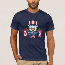 Patriotisk Amerikansk Örn Glad 250-årsjubileum T Shirt