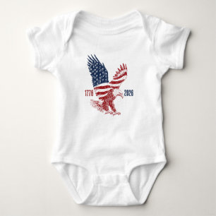 Patriotisk Amerikansk Örn Glad 250-årsjubileum T Shirt