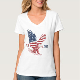 Patriotisk Amerikansk Örn Glad 250-årsjubileum T Shirt