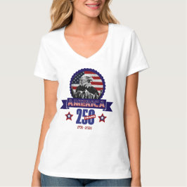 Patriotisk Amerikansk Örn Glad 250-årsjubileum T Shirt