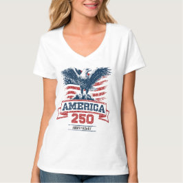 Patriotisk Amerikansk Örn Glad 250-årsjubileum T Shirt