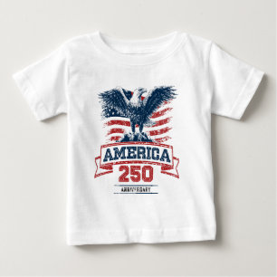 Patriotisk Amerikansk Örn Glad 250-årsjubileum T Shirt