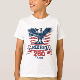 Patriotisk Amerikansk Örn Glad 250-årsjubileum T Shirt