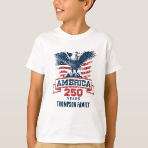 Patriotisk amerikansk örn Glad 250-årsjubileum T Shirt