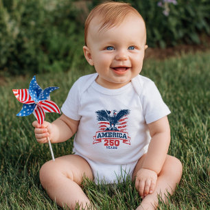 Patriotisk Amerikansk Örn Glad 250-årsjubileum T Shirt