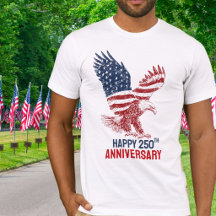 Patriotisk Amerikansk Örn Glad 250-årsjubileum