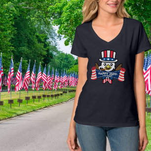 Patriotisk Amerikansk Örn Glad 250-årsjubileum T Shirt