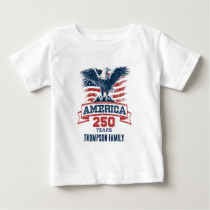 Patriotisk amerikansk örn Glad 250-årsjubileum T Shirt