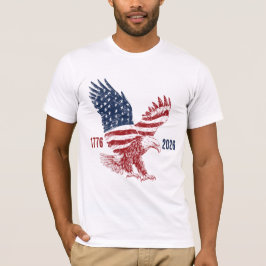 Patriotisk Amerikansk Örn Glad 250-årsjubileum T Shirt