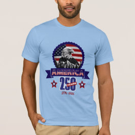 Patriotisk Amerikansk Örn Glad 250-årsjubileum T Shirt