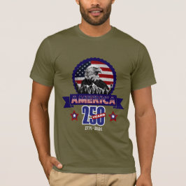 Patriotisk Amerikansk Örn Glad 250-årsjubileum T Shirt