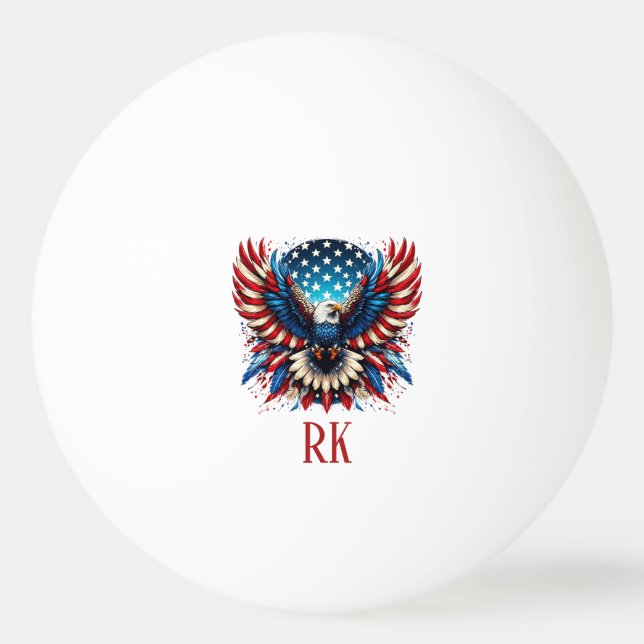 Patriotisk amerikansk örn pingisboll (Framsidan)