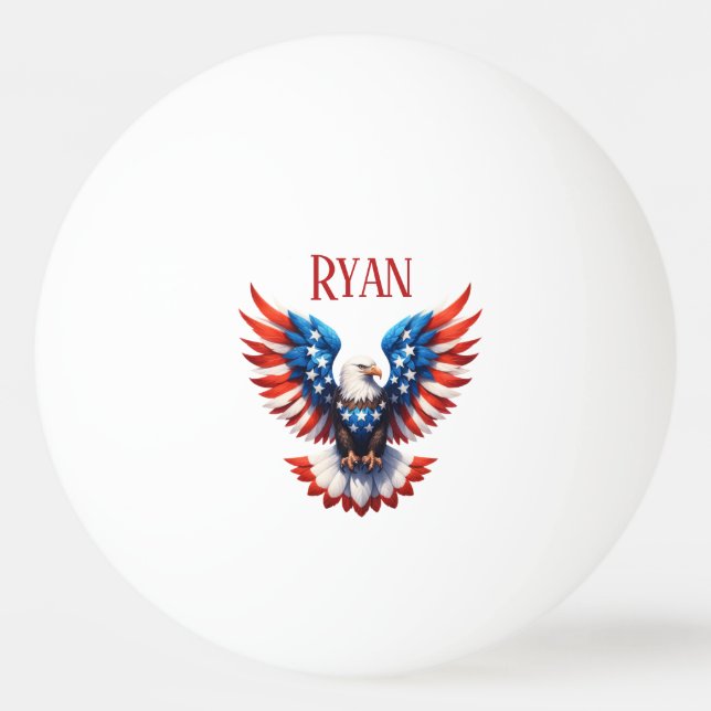 Patriotisk amerikansk örn pingisboll (Framsidan)