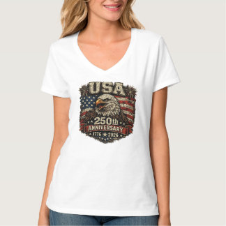 Patriotisk amerikansk örn röd vit och blå t-shirt