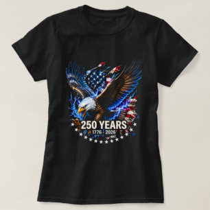 Patriotisk amerikansk örn USA 250 år t-shirt 1776-