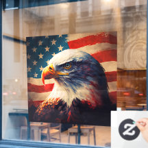 Patriotisk amerikansk örn USA röd vit blå flagga