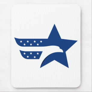 Patriotisk amerikansk örnstjärna musmatta