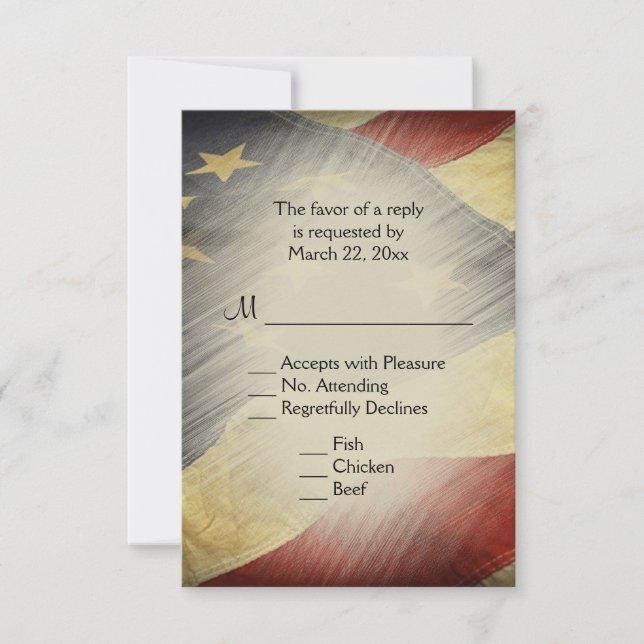 Patriotisk amerikansk OSA med Menu Choices (Framsida)