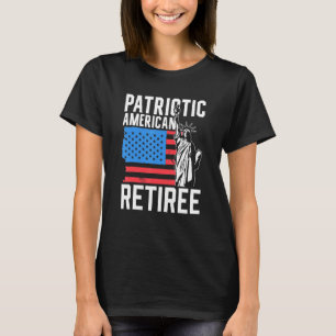 Patriotisk amerikansk pensionär Us America Usa pat T Shirt