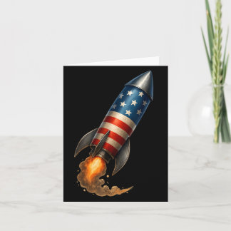 Patriotisk amerikansk raket 4 juli självständighet kort
