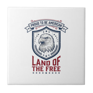 Patriotisk Amerikansk Sköld Örn Vintage T-Shirt De Kakelplatta