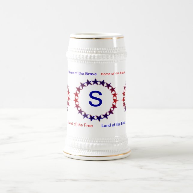 PATRIOTISK AMERIKANSK STEIN MUGG (Center)