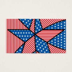 Patriotisk amerikansk stjärna visitkort