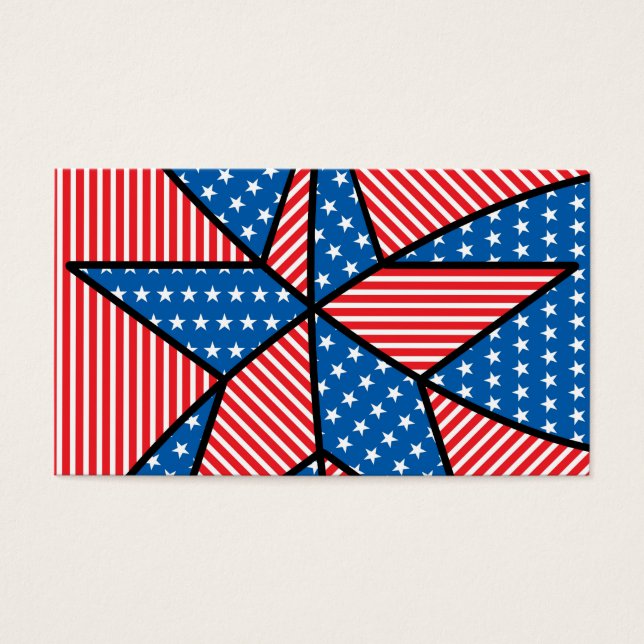 Patriotisk amerikansk stjärna visitkort (Framsidan)